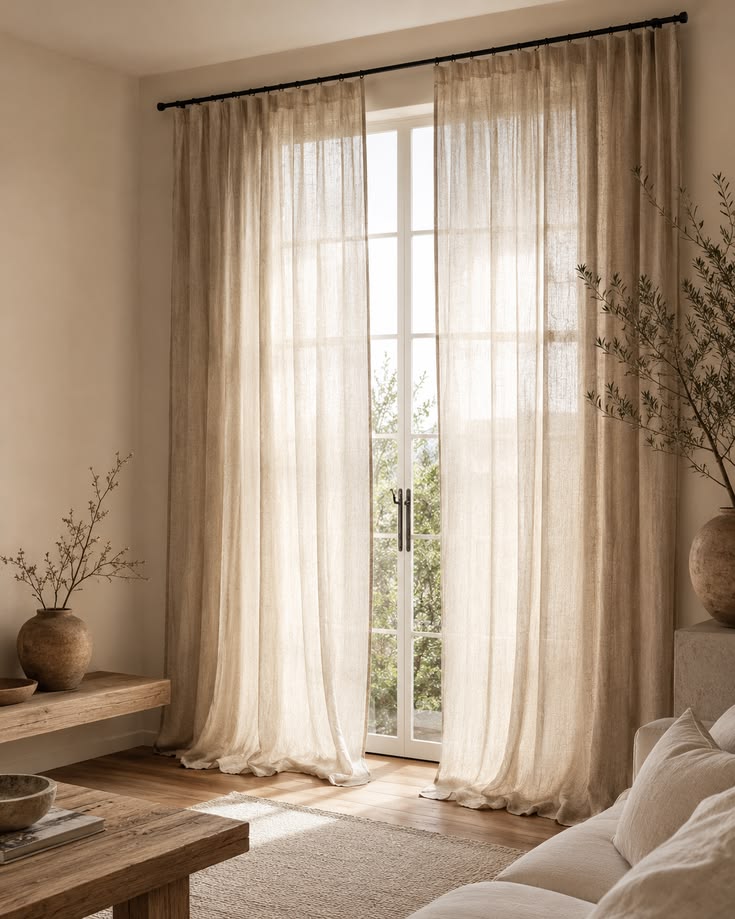 White Window Curtain