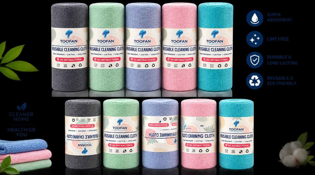 KITCHEN CLEANING MICRO REUSABLE ROLLS (SET OF 5 ROLLS)