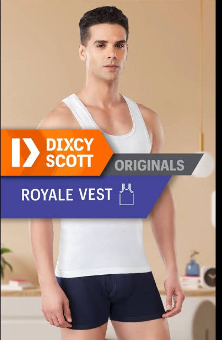 DIXCY SCOTT MENS UNDER SHIRT HALF SLEEVE WHITE 1OPCS BOX